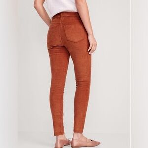 Old Navy Women's Rust Orange Skinny Corduroy Jeans